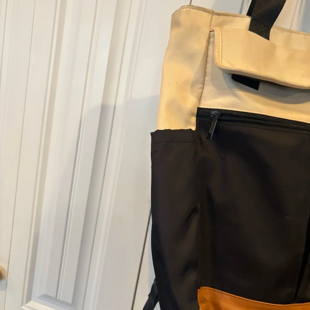 Cream And Black‎ Backpack